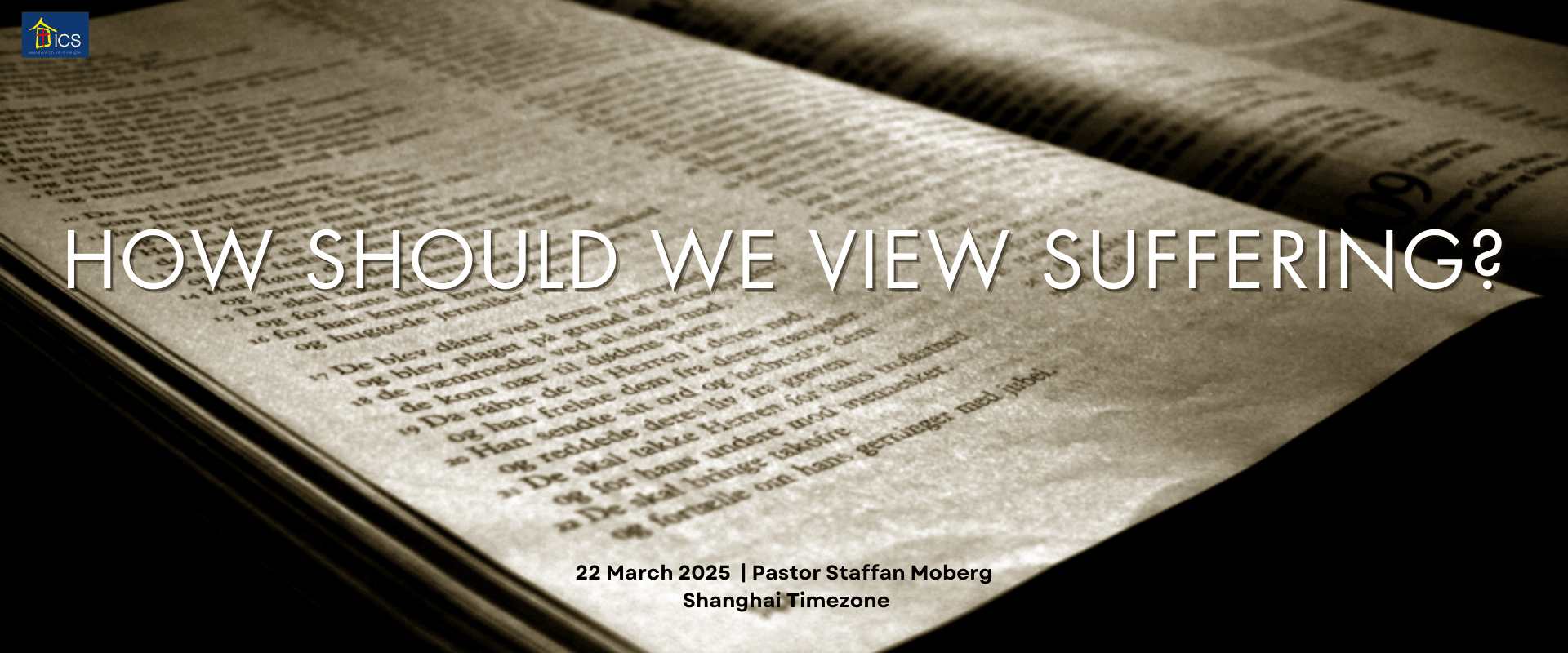 Conference With Pastor Staffan Moberg: How Should We View Suffering?