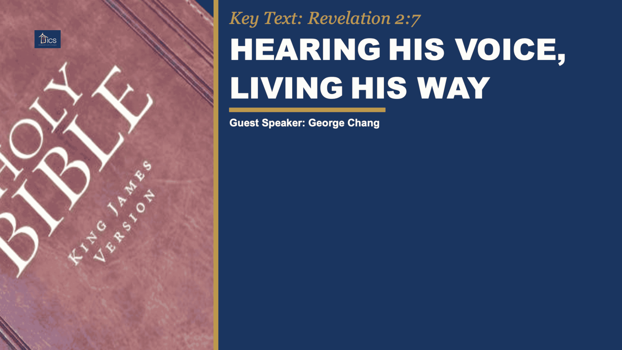 Hearing His Voice, Living His Way